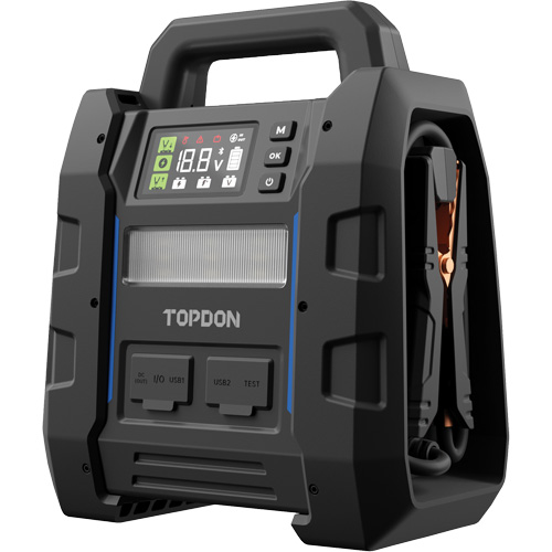 V4500 2-en-1: d&eacute;marreur de secours de 4500 A de pointe, batterie & testeur de syst&egrave;me Equipex