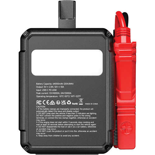 V4000 HD 12V/24V 4000A Jump Starter Equipex