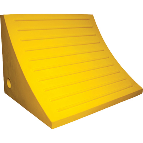 Wheel Chock, Polyurethane, Yellow, 15-1/4" W x 12-1/8" D x 10-3/4" H Equipex