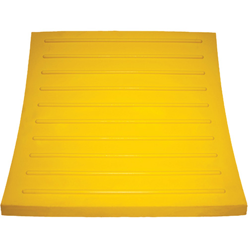 Wheel Chock, Polyurethane, Yellow, 15-1/4" W x 12-1/8" D x 10-3/4" H Equipex