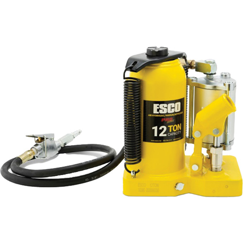 Pro Series Bottle Jack, 12 Ton(s), Air Hydraulic, 18-1/2" Raised Height Equipex