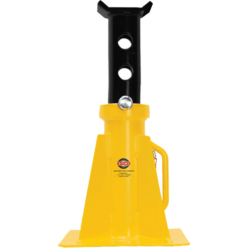 Support de v&eacute;rin &agrave; goupille, Tige verrouillable, Capacit&eacute; de 25 tonnes, 15-3/4" - 26-3/4" h Equipex