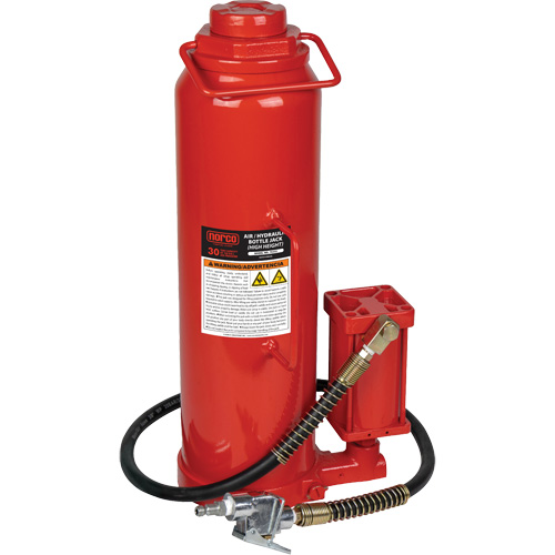 High Height Bottle Jack, 30 Ton(s), Air Hydraulic, 33-9/10" Raised Height Equipex
