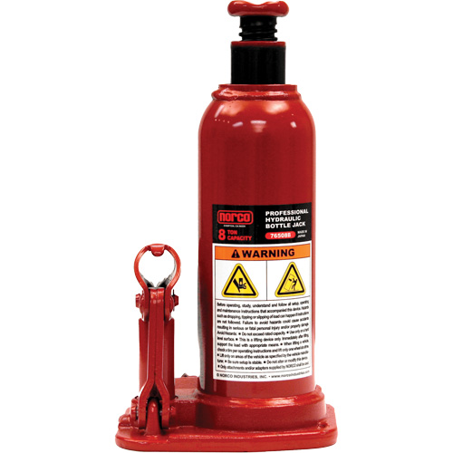 Professional Hydraulic Bottle Jack, 8 Ton(s), 18-3/4" Raised Height Equipex