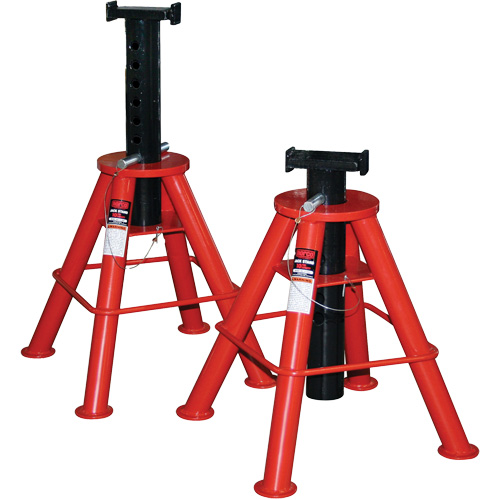 High Height Jack Stand, Locking Pin, 10 Tons Capacity, 28" - 47" H Equipex