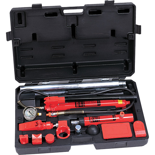 Trousse de r&eacute;paration collision/entretien de capacit&eacute; 10 tonnes avec adaptateurs en fonte Equipex