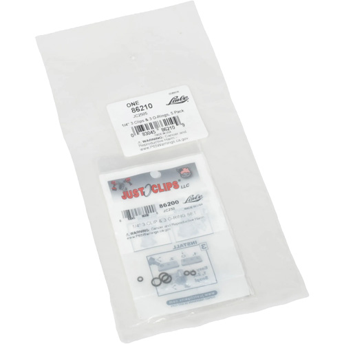 1/4" Clips & O-Rings Set - Bulk Equipex