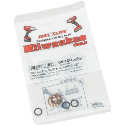 Jeu de clips et joints toriques de 3/8 po pour Milwaukee Equipex