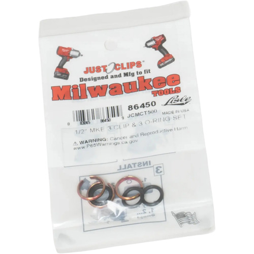 Jeu de clips et joints toriques de 1/2 po pour Milwaukee Equipex