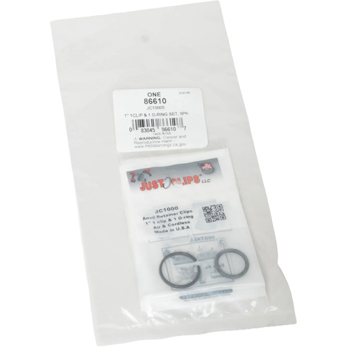 1" Clips & O-Rings Set - Bulk Equipex