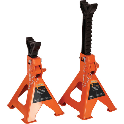 Cric de service &agrave; profil bas avec chandelles de s&eacute;curit&eacute;, 3 tonne(s) Capacit&eacute;, 2-19/20" Abaiss&eacute;e, 19-9/10" &eacute;lev&eacute;e, Hydraulique &agrave; main Equipex