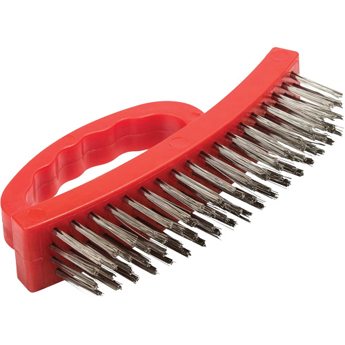 Brosse m&eacute;tallique &agrave; corps en nylon de 6,5" lo avec poils en acier inoxydable Equipex