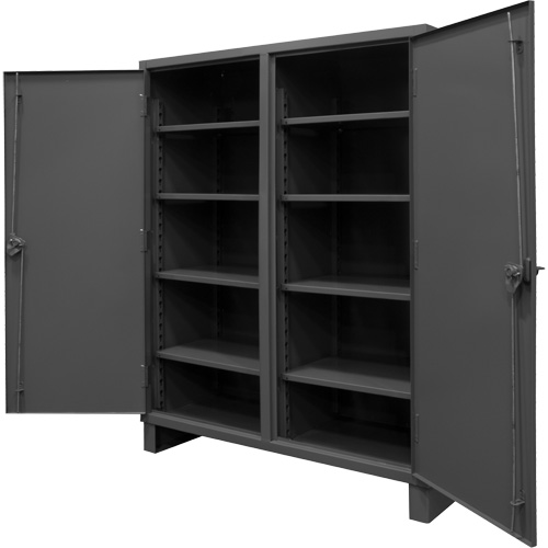 Extra Heavy-Duty Cabinet, Steel, 8 Shelves, 78" H x 72" W x 24" D, Grey Equipex