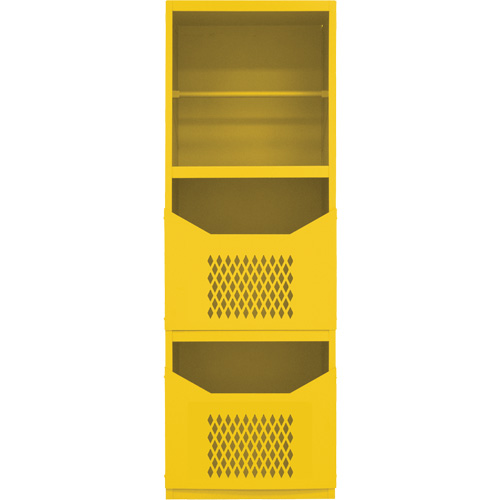 Spill Control Cabinet, 1 Shelves, 72" H x 24" W x 24" D, Steel, Yellow Equipex