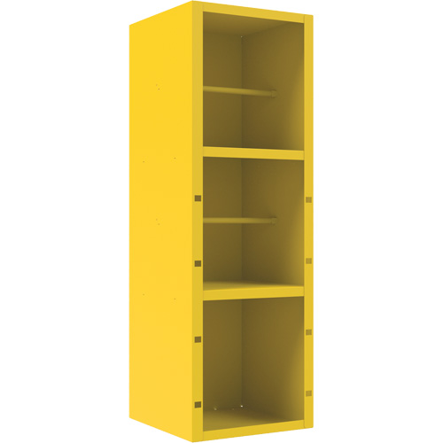 Spill Control Cabinet, 1 Shelves, 72" H x 24" W x 24" D, Steel, Yellow Equipex