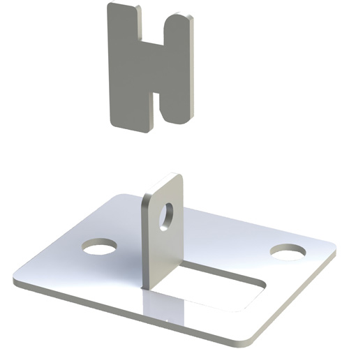Patte d'assise pour rayonnage enclenchable Interlok Equipex