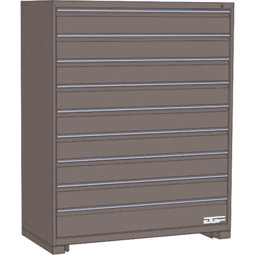 Armoire &agrave; tiroirs modulaire, 9 tiroirs, 30" la x 24" p x 60" h, Gris Equipex