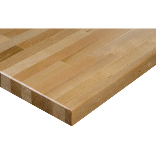 Hardwood Workbench Top, 48" W x 24" D, Square Edge, 1-1/4" Thick Equipex