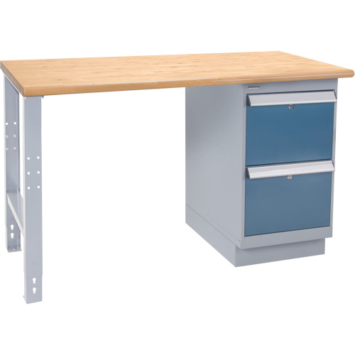 &eacute;tabli industriel, Porte a/combinaison de tiroirs, Cap 1000 lb, 72" la x 36" p, 34" h Equipex
