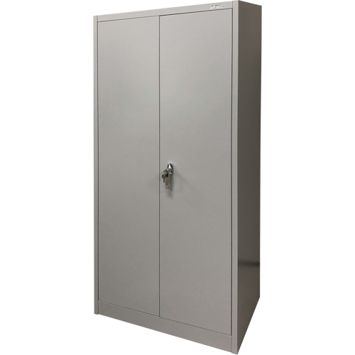 Storage Cabinet, Steel, 4 Shelves, 66" H x 30" W x 15" D, Grey Equipex
