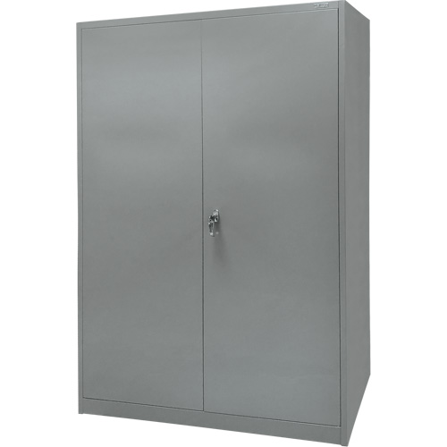 Armoire de rangement, Acier, 4 Tablettes, 78" h x 48" la x 24" P, Gris Equipex