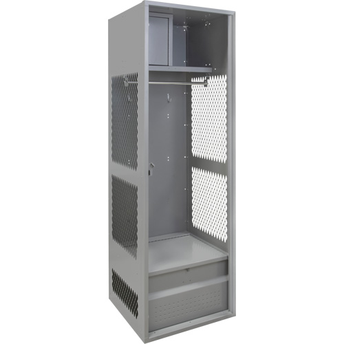 Casier pour &eacute;quipement, Acier, 24" la x 24" p x 72" h, Gris Equipex
