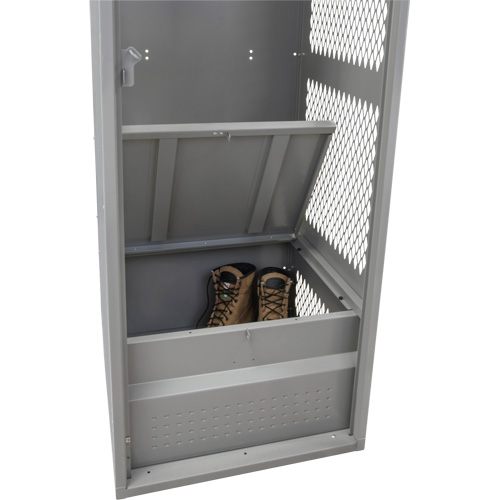 Casier pour &eacute;quipement, Acier, 24" la x 24" p x 72" h, Gris Equipex