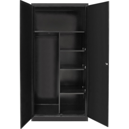 Combination Storage Cabinet, 36" W x 18" D x 72" H, Black Equipex
