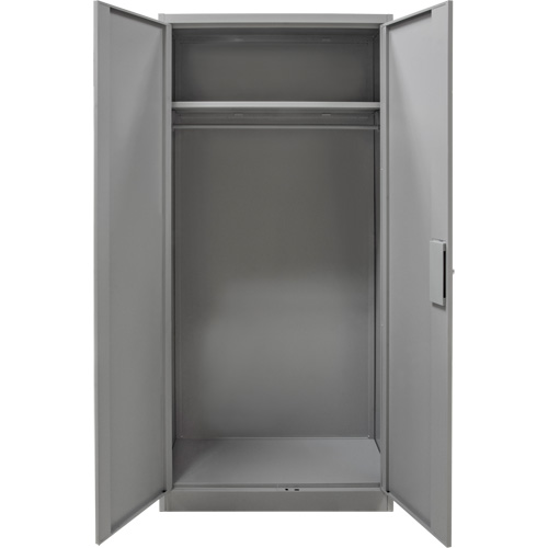 Armoire garde-robe, Acier, 36" la x 18" p x 72" h, Gris Equipex