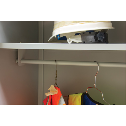 Armoire garde-robe, Acier, 36" la x 18" p x 72" h, Gris Equipex