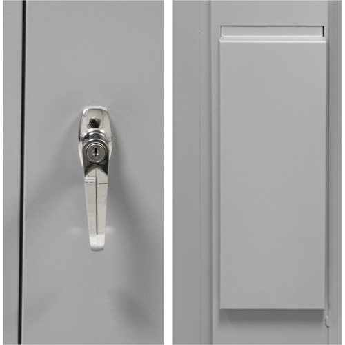 Armoire garde-robe, Acier, 36" la x 18" p x 72" h, Gris Equipex