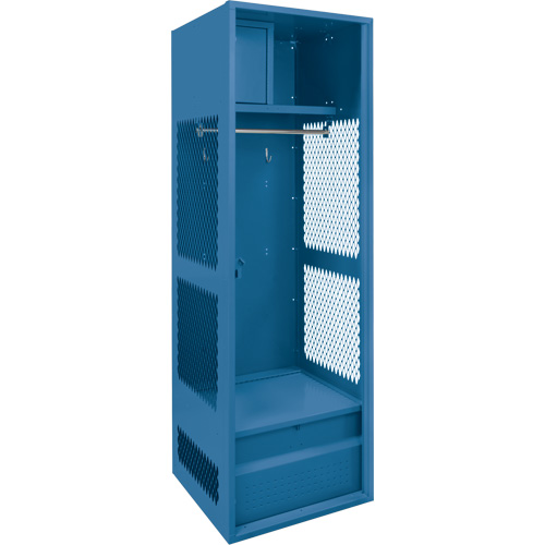 Gear Locker, Steel, 24" W x 24" D x 72" H, Dark Blue Equipex