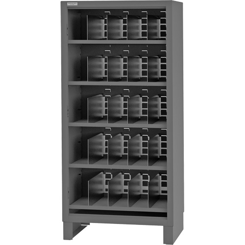 Heavy-Duty Open Front Cabinet with Dividers, Steel, 0 Drawers, 36" x 24" x 78", Grey Equipex