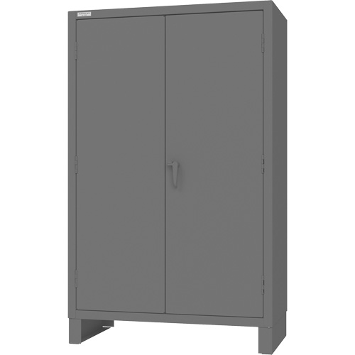Cabinet with Hanging Bar & Standard Recessed Doors, Steel, 78" H x 48" W x 24" D, Grey Equipex