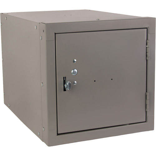 Casier cubique empilable, 12" x 18" x 12", Acier, Gris, D&eacute;mont&eacute; Equipex