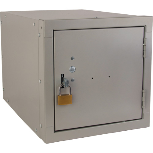 Casier cubique empilable, 12" x 18" x 12", Acier, Gris, D&eacute;mont&eacute; Equipex