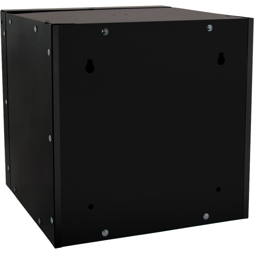 Casier cubique empilable, 12" x 12" x 12", Acier, Noir, D&eacute;mont&eacute; Equipex