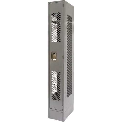 Casiers ventil&eacute;s, 12" x 18" x 78", Acier, Gris, D&eacute;mont&eacute;, Perfor&eacute; Equipex