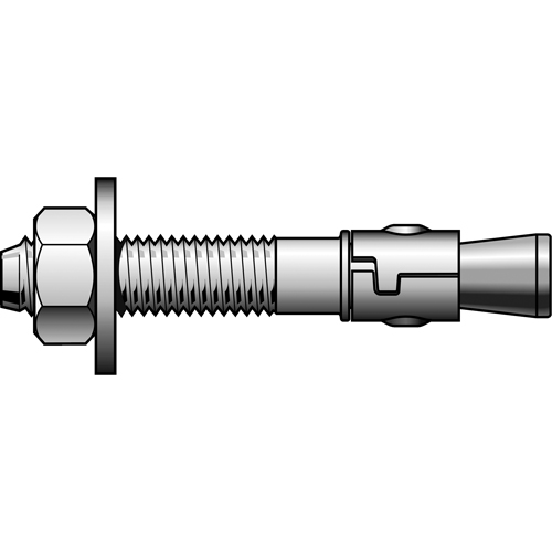 Boulons d'ancrage Power-Stud &agrave; gaine, en acier inoxydable, Acier inoxydable, 1" x 9" Equipex