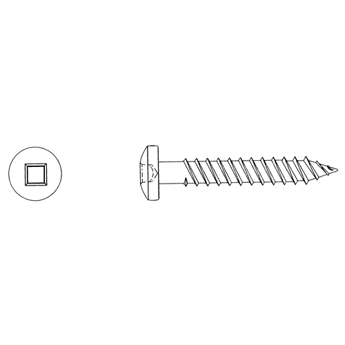 Vis &agrave; t&ecirc;te ronde pour bois, #10 x 3" lo, Zingu&eacute; Equipex