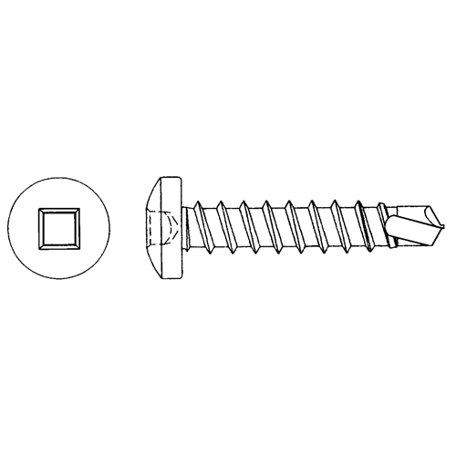 Vis autoforeuses &agrave; t&ecirc;te cylindrique, #8 x 1-1/2" lo, Zingu&eacute; Equipex