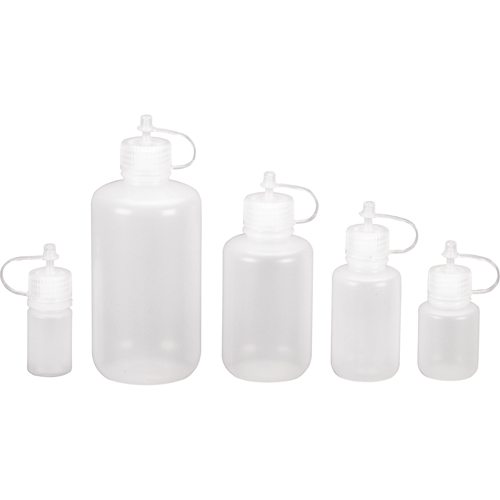 Bouteilles rondes &agrave; ouverture &eacute;troite, Ronde, 1/2 oz, Plastique Equipex