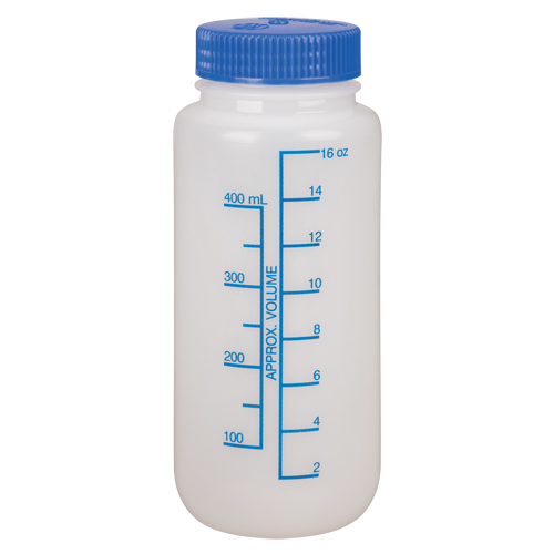 Wide-Mouth Bottles, Round, 16 oz., Plastic Equipex