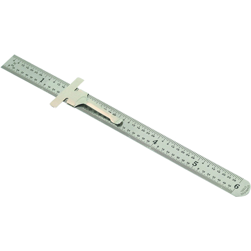 Pocket Rule, 6" L, Steel, 1/64" (1 mm) Graduations Equipex