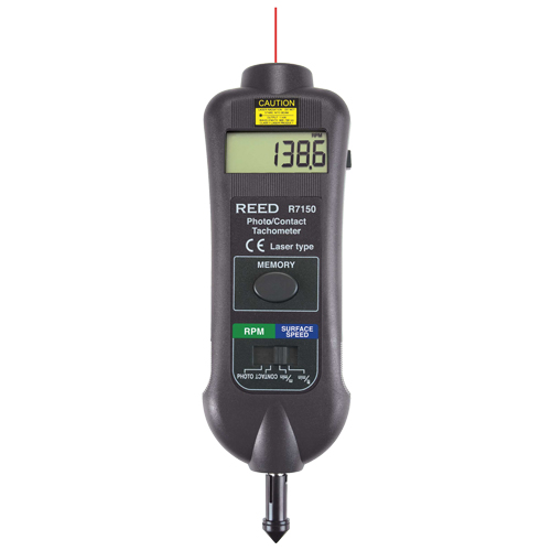 Professional Dual Function Tachometer, Contact/Photo (Non Contact) Equipex