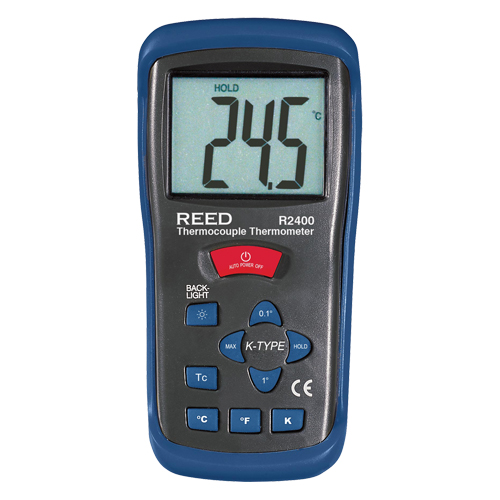 Thermom&egrave;tre &agrave; thermocouple avec certificat de calibration, Contact, Num&eacute;rique, -58-2000°F (-50-1300°C) Equipex