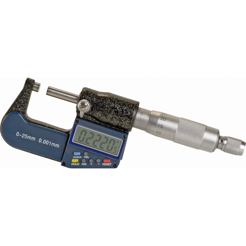 Electronic Digital Micrometer, 0 - 1" (0 - 25 mm) Range, 0.00005" (0.00127 mm) Resolution Equipex
