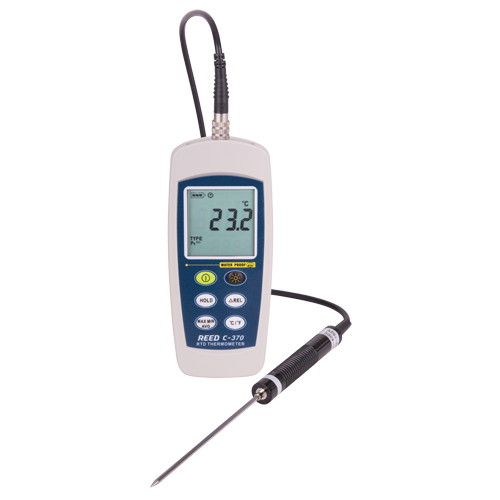 RTD Thermometer, Contact, Digital, -148-572°F (-100-300°C) Equipex