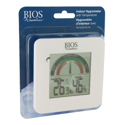 Indoor Hygrometers with BIOS Comfort Scale, Contact, Digital, -58-158°F (-50-70°C) Equipex