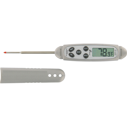 Waterproof Stem Thermometer, Contact, Digital, -40.0-450.0°F (-40.0-230.0°C) Equipex